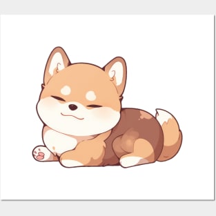 Cute Chibi Shiba Inu Posters and Art